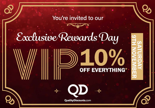 Exclusive Rewards Day - 10% Off Everything* all day on Saturday 9th November 2024