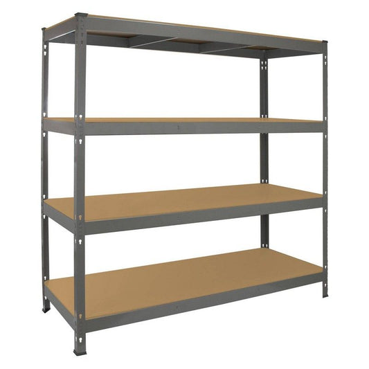 Steel Shelving Unit 160cm - Silver Warehouse Q-Rax 160cm by Raven