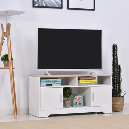 Homcom Boxy Tv Stand With Wood-Effect Table Top