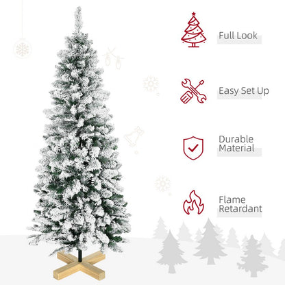 5ft Christmas Tree Artificial - White Frosted Green 426 Tips