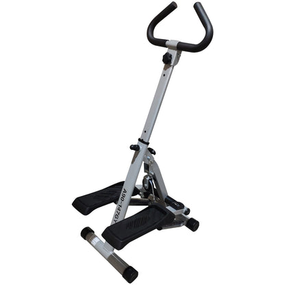 Stepper w/ Handle Hand Grip Workout Fitness Machine For Fitness Aerobic Exercise Home Gym Grey