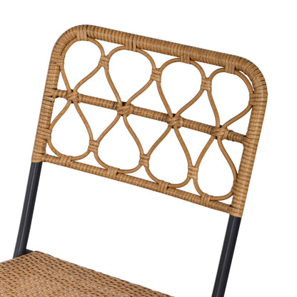 2 Seater Foldable Rattan Wicker Bistro Set