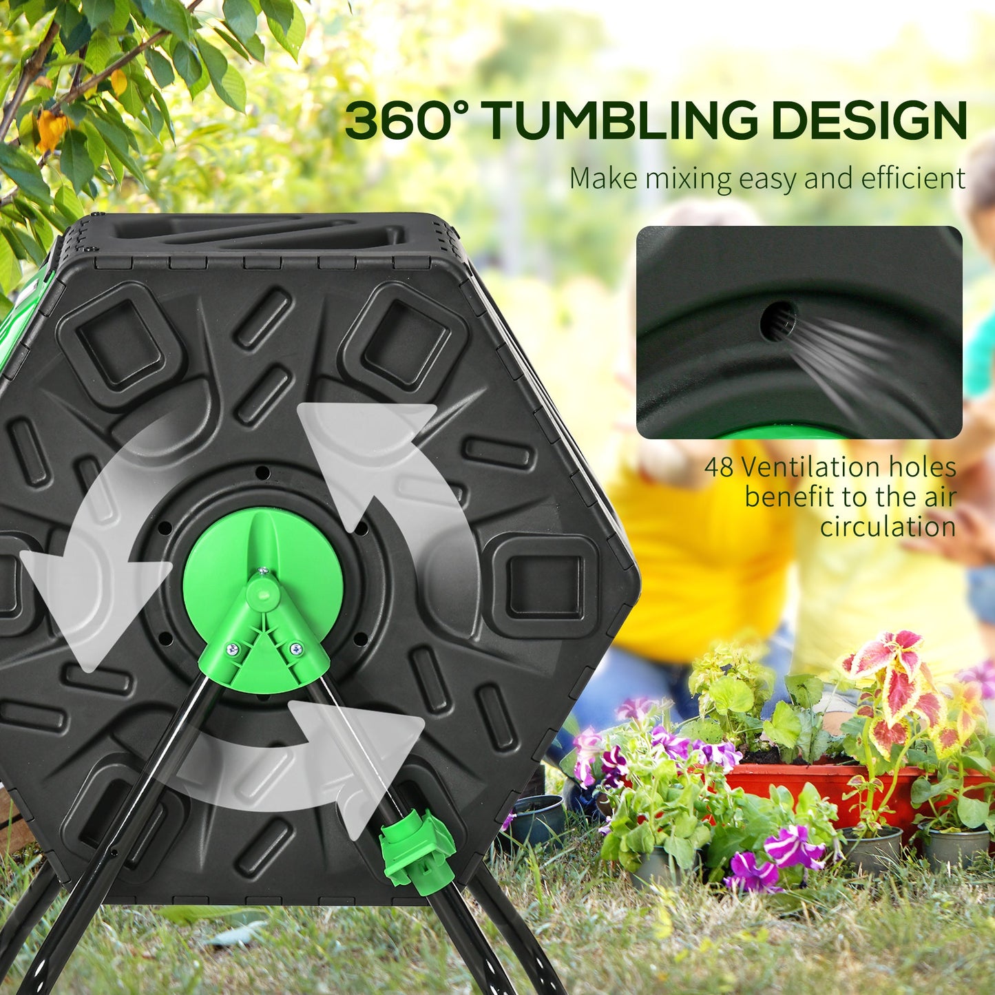 Outsunny 65L Garden Compost Bin