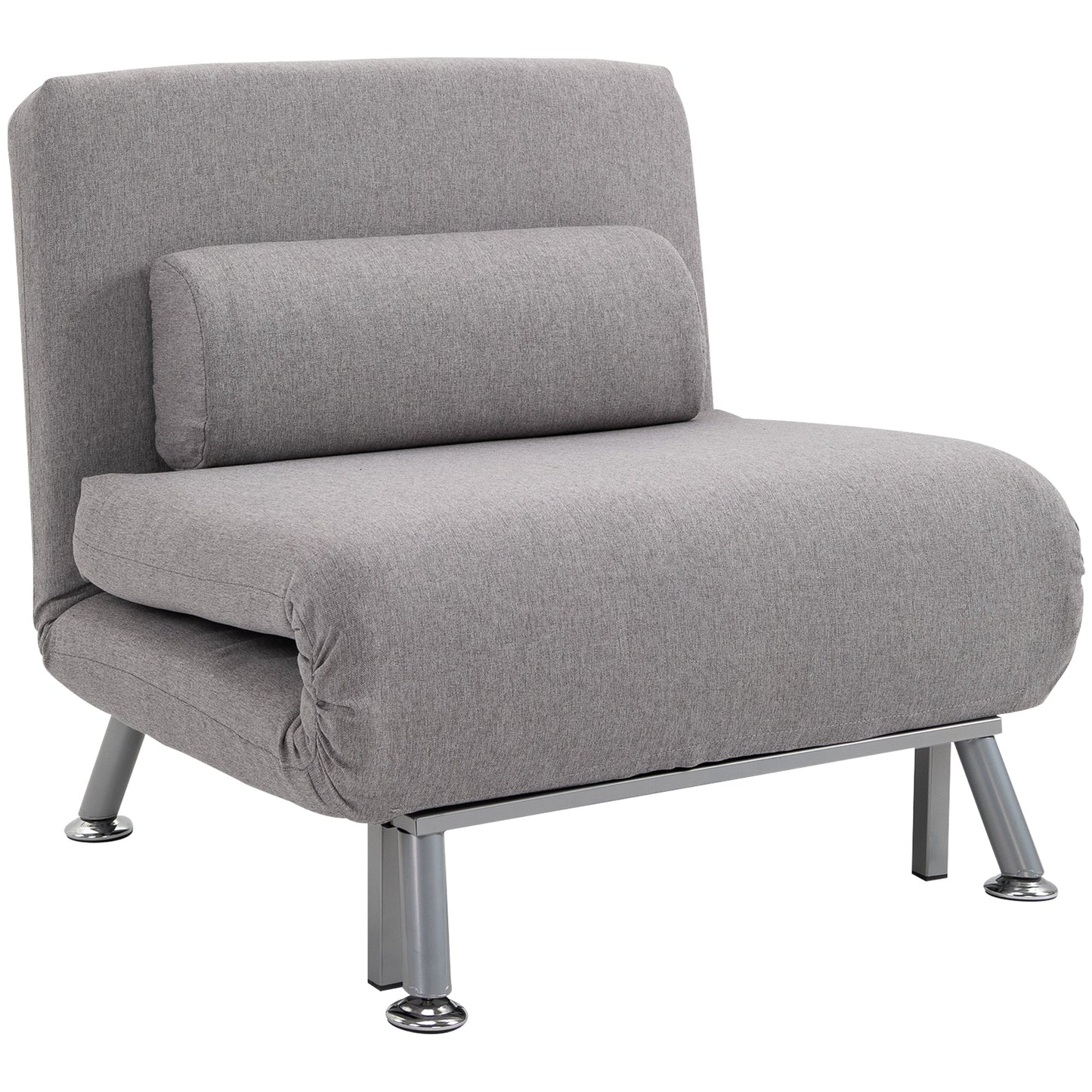 Homcom Adjustable Back Futon Sofa Chair - Grey