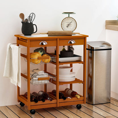 Homcom Rolling Kitchen Cart