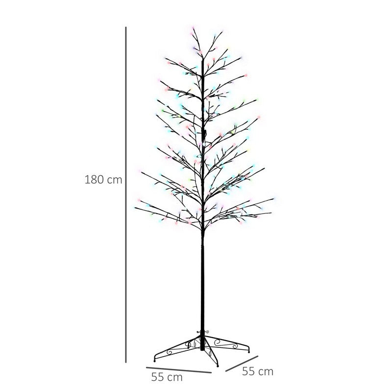 6ft Artificial Tree Light with 180 Colour LED Light for Home Party