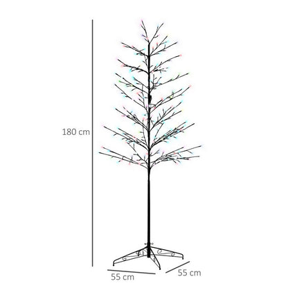 6ft Artificial Tree Light with 180 Colour LED Light for Home Party