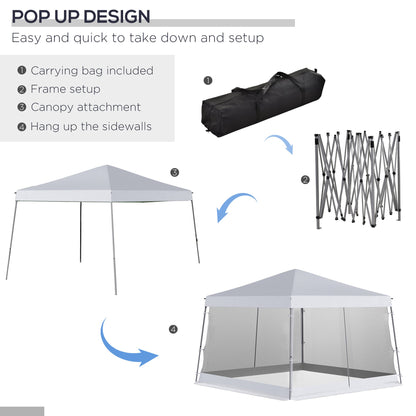 Outdoor Garden Pop-up Gazebo Canopy Tent Sun Shade Event Shelter Folding with Adjustable Height