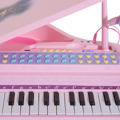 Mini Electronic Piano W/Stool-Pink