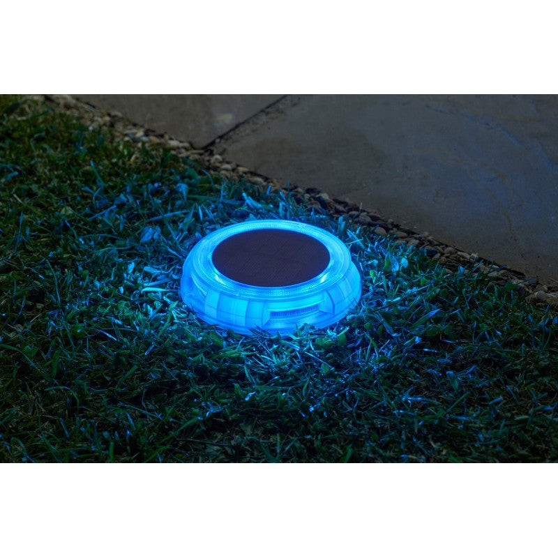 Solar Garden Deck Light 16 Multicolour LED - 11.6cm Decor by Smart Solar