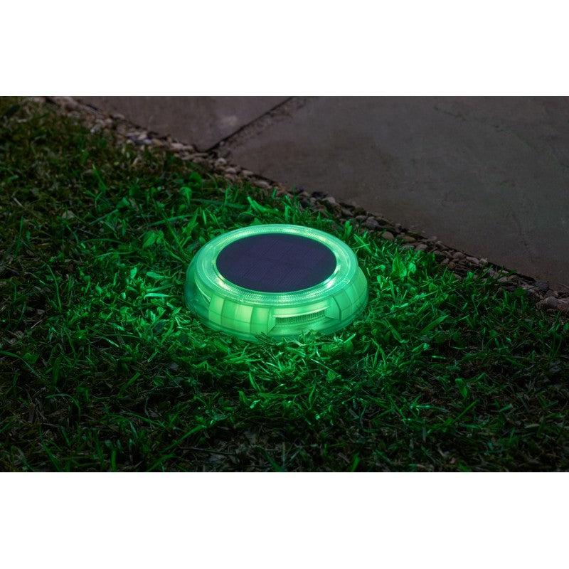 Solar Garden Deck Light 16 Multicolour LED - 11.6cm Decor by Smart Solar