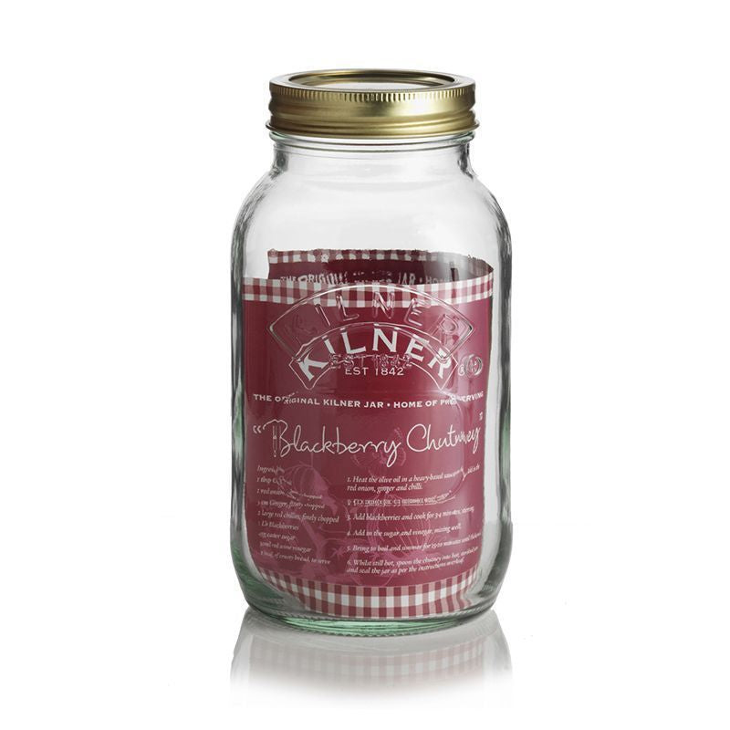 Glass Jar Twist Lid 1 Litre - Clear by Kilner