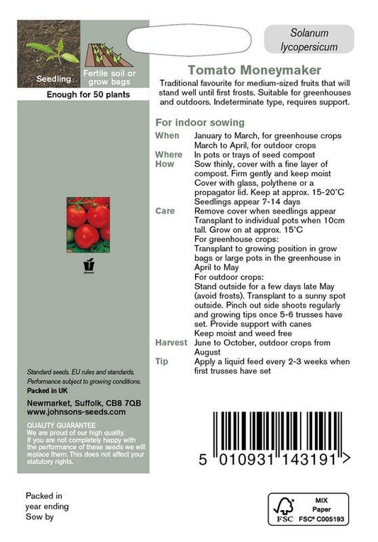 Johnsons Tomato Moneymaker Seeds