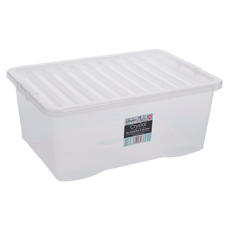 Plastic Storage Box 45 Litres - Clear Crystal by Wham