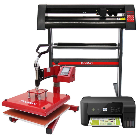 PixMax 38cm Swing Heat Press, Vinyl Cutter, Printer