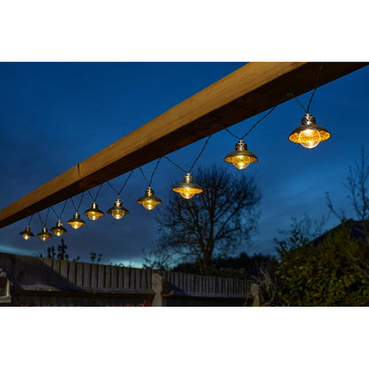 Lantern Solar Garden String Lights 10 Warm White LED - 4.7m by Smart Solar