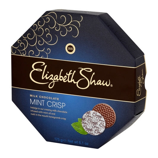 Elizabeth Shaw Milk Chocolate Mint Crisp Case 8 Packs