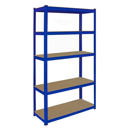 Steel & MDF Shelving Units 180cm - Blue Set Of Three T-Rax 90cm Corner by Raven