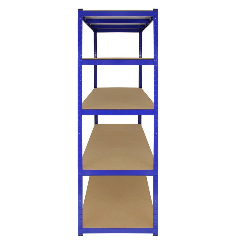 Steel Shelving Units 180cm - Blue Heavy Duty Set Of Five Extra Wide T-Rax 160cm by Raven