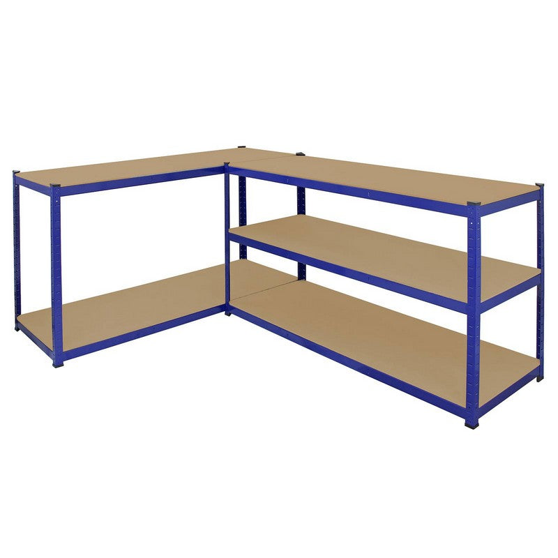 Steel Shelving Units 180cm - Blue Heavy Duty Set Of Five Extra Wide T-Rax 160cm by Raven