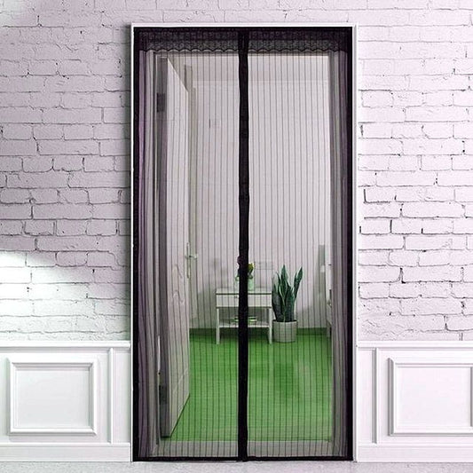 Magic Magnetic Door Mesh Black Anti Bug Insect Fly Curtain Screen 83x3