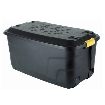 Plastic Storage Box 145 Litres Extra Large - Black Heavy Duty by Strata