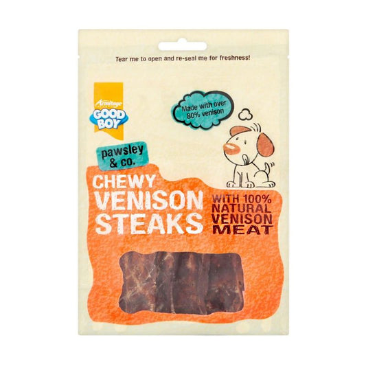 Good Boy Chewy Venison Steaks 80g