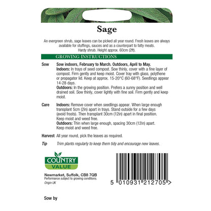 Country Value Sage Seeds