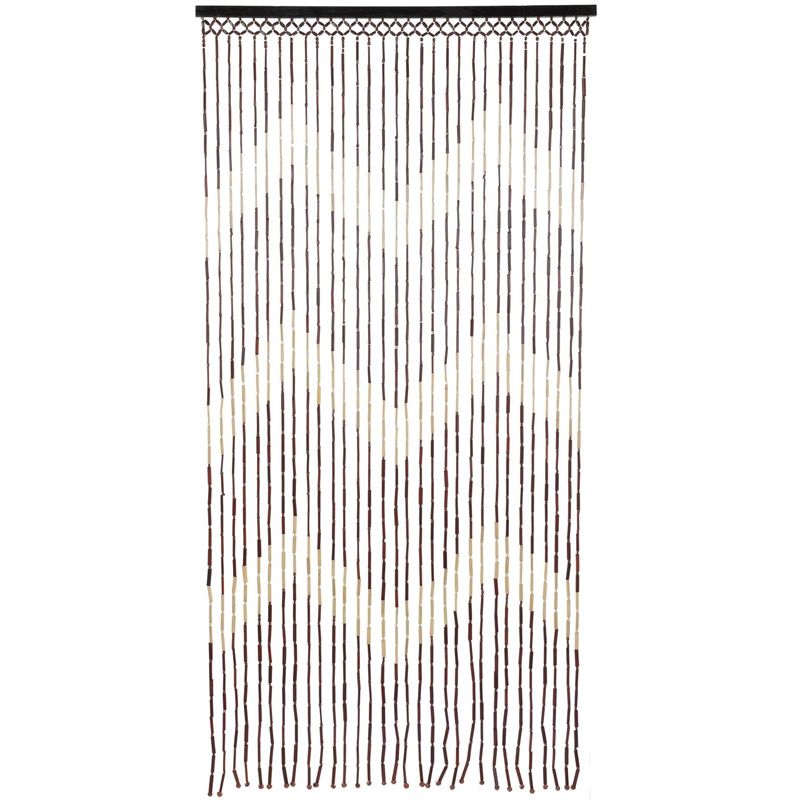 Bamboo Beaded Door Curtain Chevron Pattern 90cm x 180cm