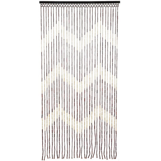 Bamboo Beaded Door Curtain Chevron Pattern 90cm x 180cm