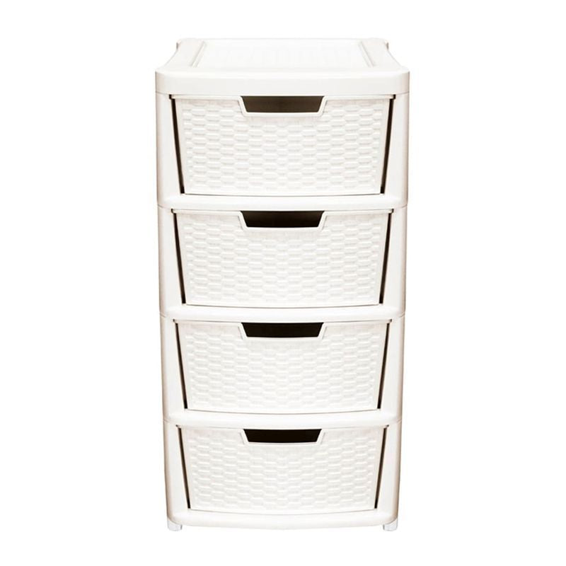 Plastic Storage Unit 4 Drawers 135 Litres Extra Large - Cream by Premier