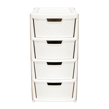 Plastic Storage Unit 4 Drawers 135 Litres Extra Large - Cream by Premier