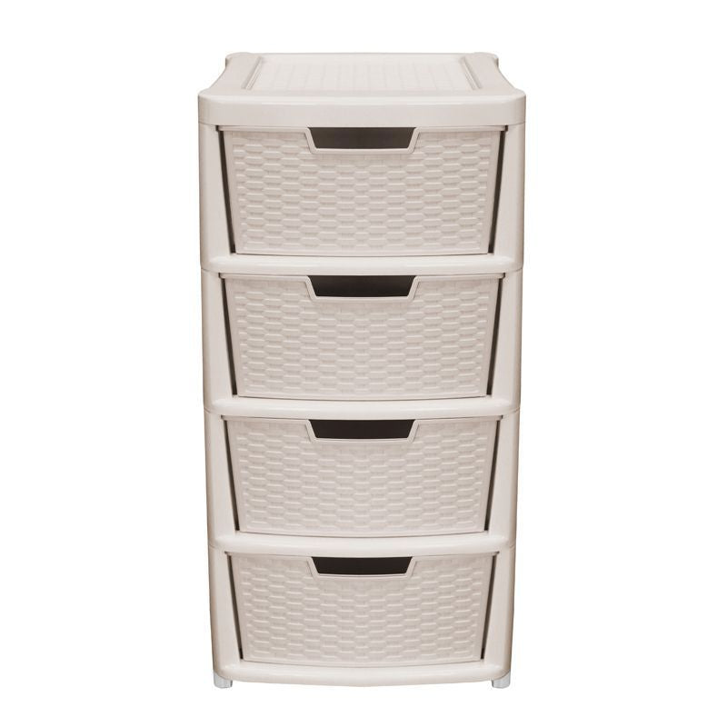 Plastic Storage Unit 4 Drawers 135 Litres Extra Large - Beige by Premier