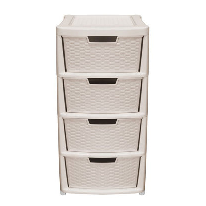 Plastic Storage Unit 4 Drawers 135 Litres Extra Large - Beige by Premier