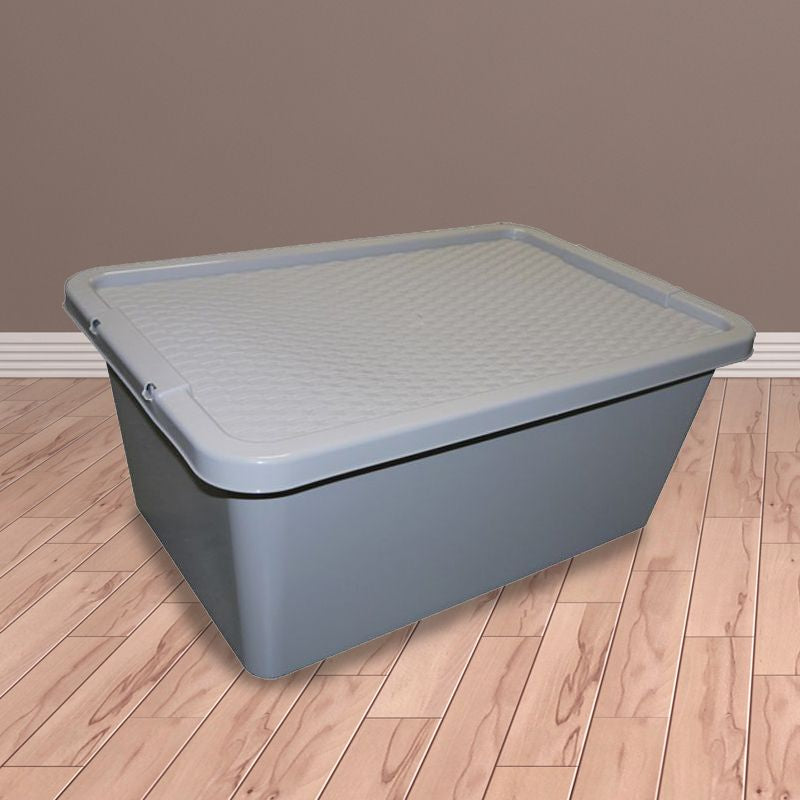 Plastic Storage Box 45 Litres - Grey by Simply Rattan