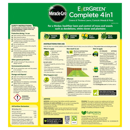 Miracle Gro 2.8kg 4-in-1 Complete Lawn Feed - 80 Square Metres Coverage