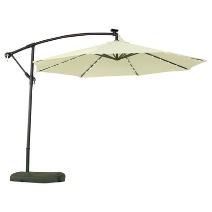 Overhang Garden LED Illuminated Parasol - 3M Cream