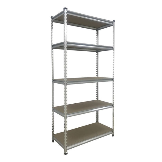 Steel Shelving Unit 4 Tier 180cm - Silver Boltless by Task DIY