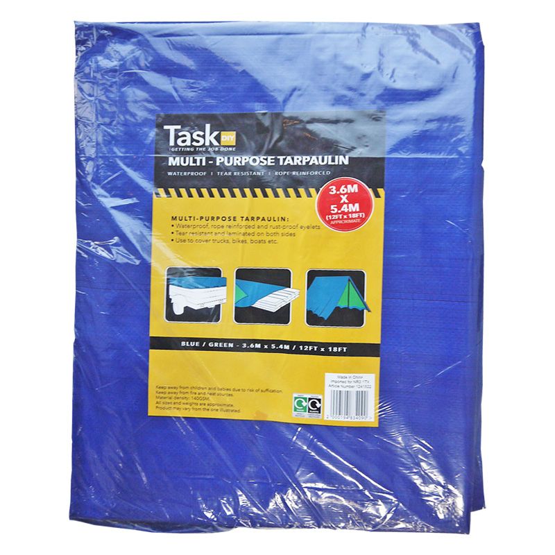 Tarpaulin Green & Blue 12 x 18 Foot