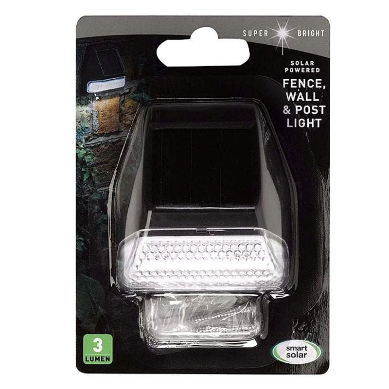 Solar Garden Wall Light White LED - 7.6cm SuperBright by Smart Solar