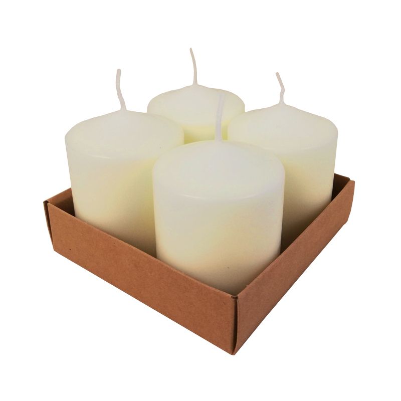 4 Pack 8cm Pillar Candle