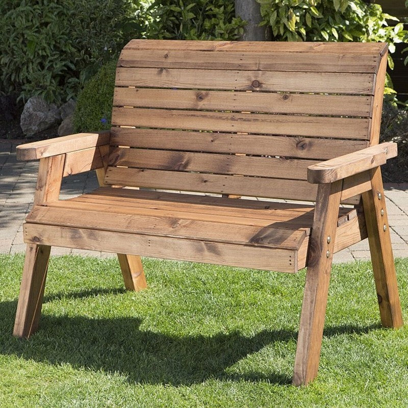 Scandinavian Redwood Garden Bench by Charles Taylor - 2 Seater