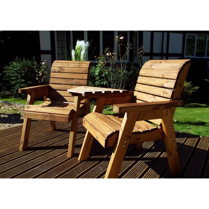 Scandinavian Redwood Garden Loveseat by Croft - 2 Seats