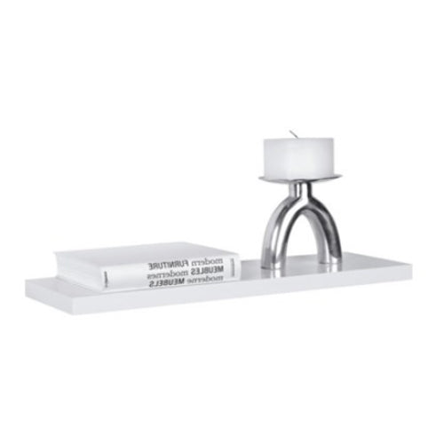 60cm White High Gloss Floating Shelf