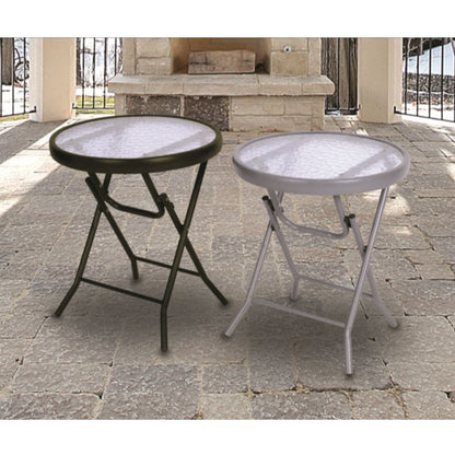 Croft Fold Up Universal Silver Patio Table Garden Furniture