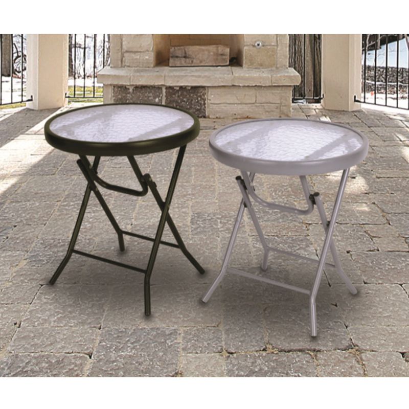 Fold Up Universal Black Patio Table Garden Furniture