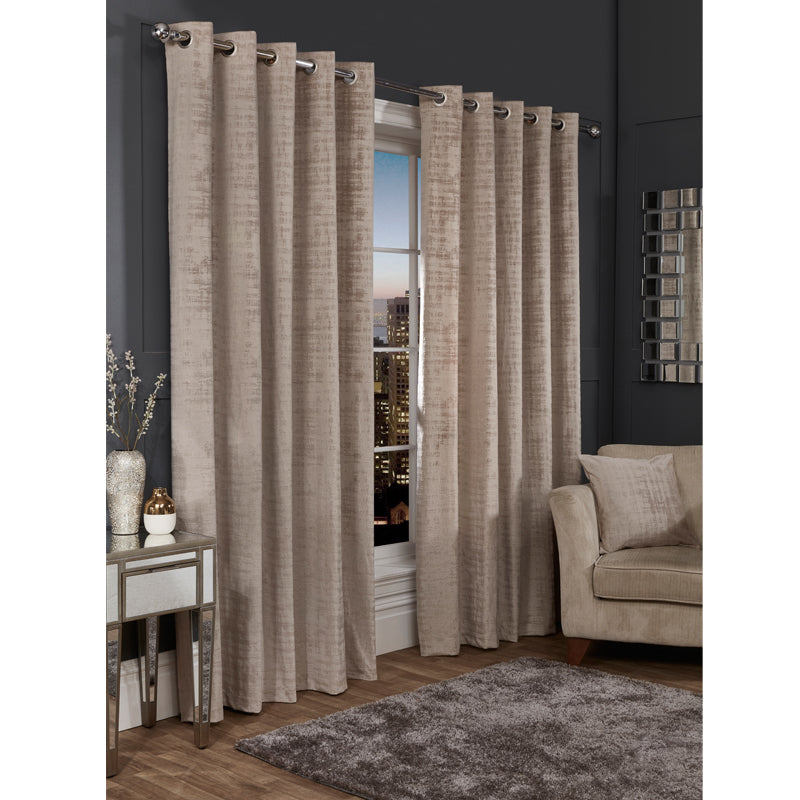 Hamilton McBride Mink Florence Blackout Eyelet Curtains (46" x 54")