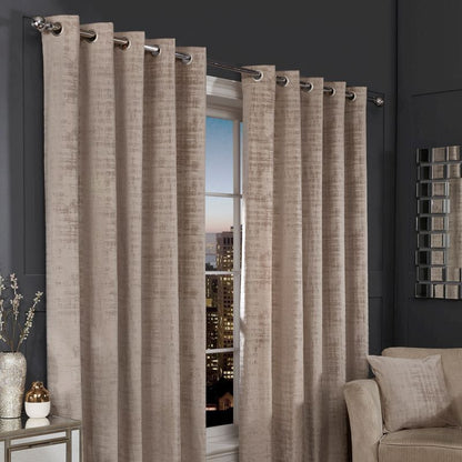 Hamilton McBride Mink Florence Blackout Eyelet Curtains (66" x 72")