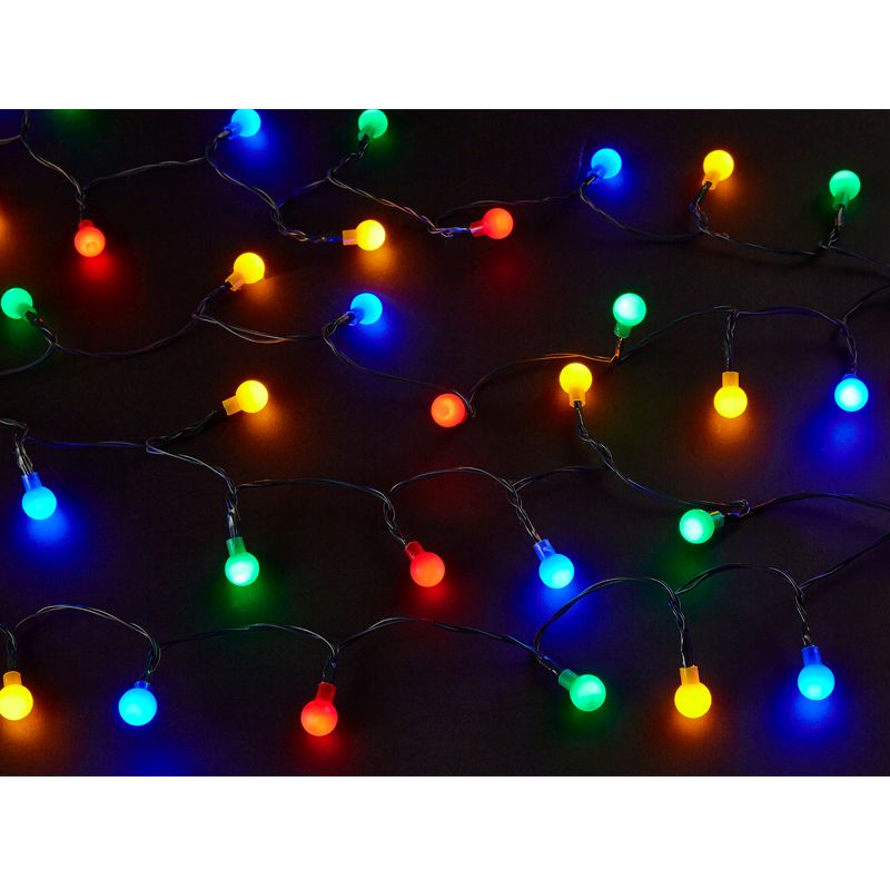 50 LED Multicolour Ball String Lights Battery 4.9m