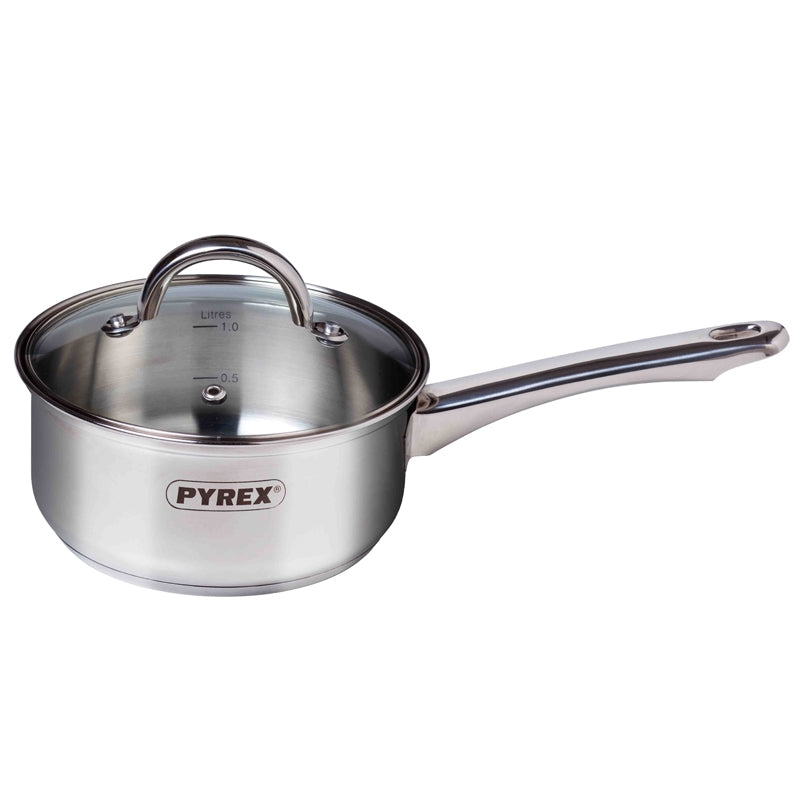 14cm Pyrex Master Stainless Steel Induction Saucepan & Lid